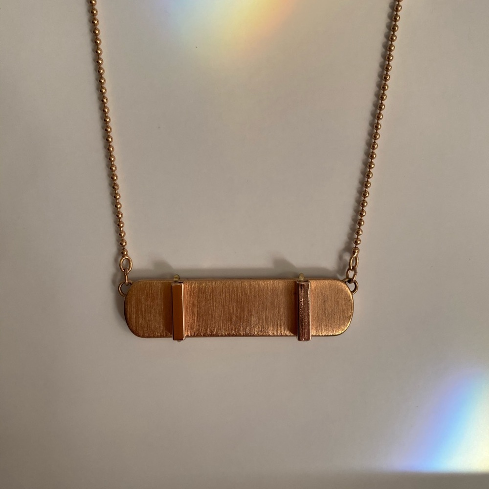 KEEP Collective Rose Gold Horizontal Bar Necklace